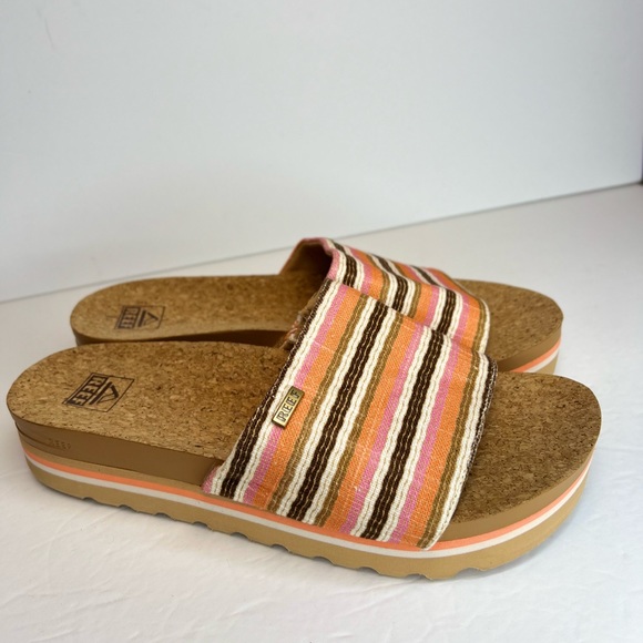 Reef Womens Scout Hi Threads in Smoothie Stripe Sz 11M Tried in only. No box - Picture 2 of 10